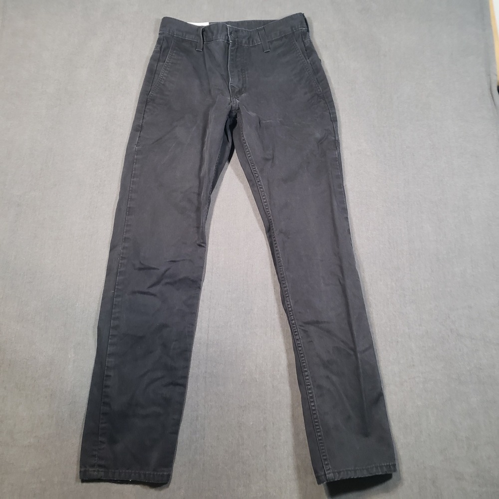 Levi Strauss Chino Pants Mens 28x32 Black Cotton Straight Leg Trousers